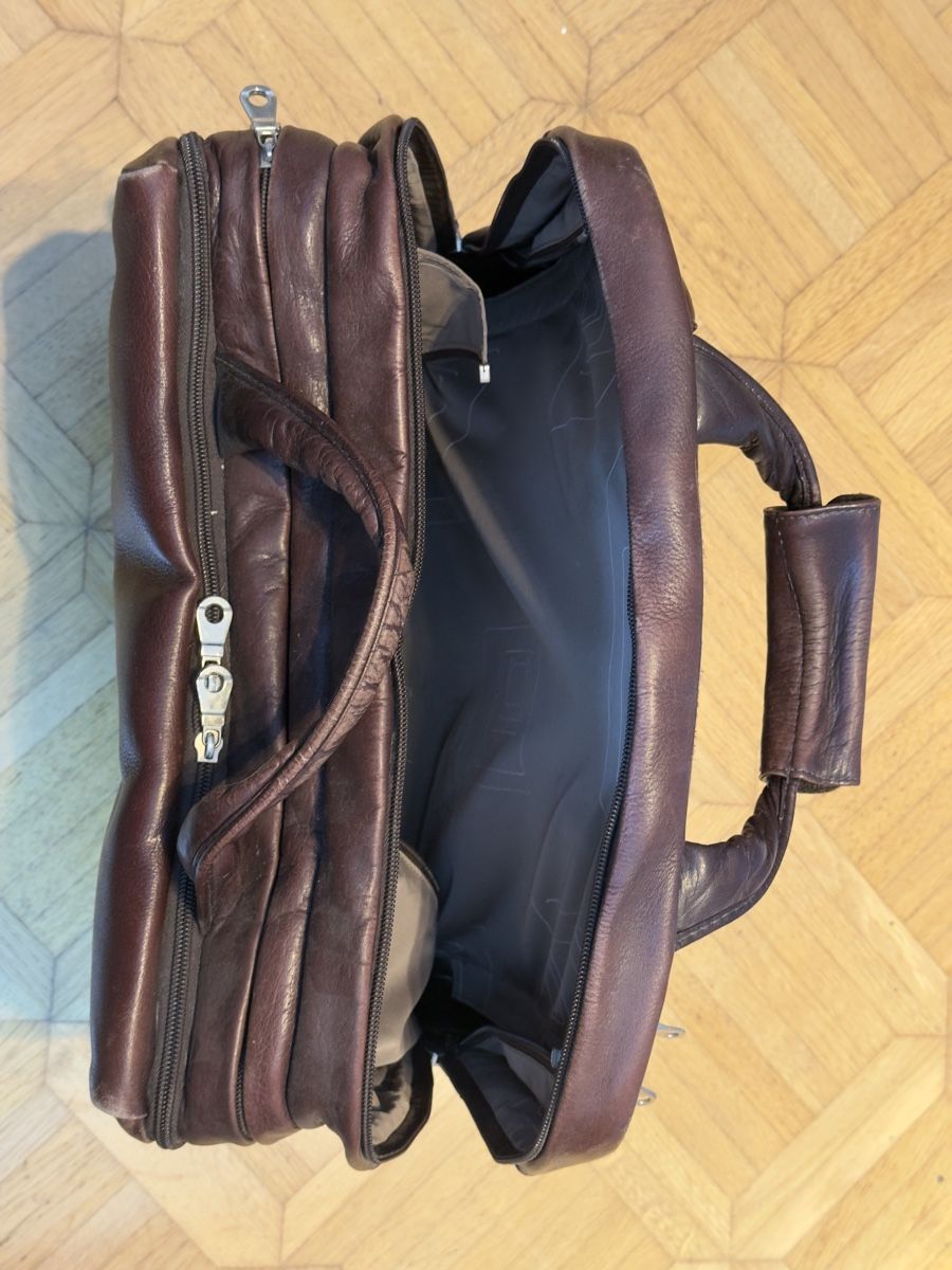 Borse: HAROLDS Ledertasche Rollkoffer braun, Vintage – Usato da Aarburg venduto da Spiderandman 2