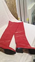 Echtleder Stiefel Rot – Gr. 40 – Made in Italy – Zeitlos &