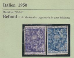 Italien- 1950 - Nr.793/94 ungebraucht *