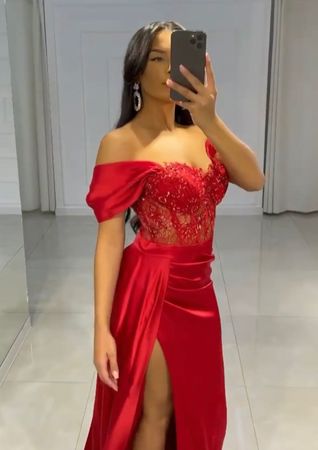 Abendkleid Rot Grösse 40