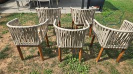 Gartenstühle Set 5 Stueck gebrauchter Zustand