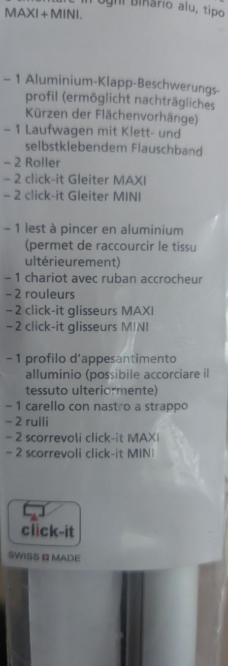 Ikea Fixations: IKEA Flächenvorhangsystem 60cm – Neuf avec emballage d'origine à Zürich par sevon 1