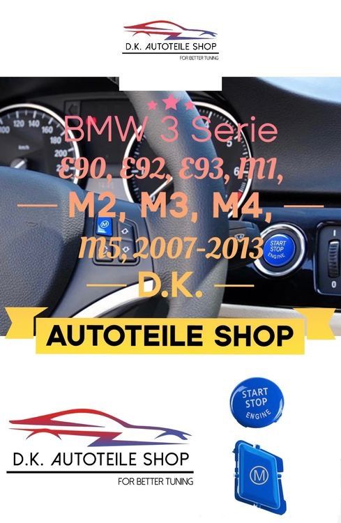 BMW Accessori per altri veicoli: BMW Start Stop M Knopf E90 E92 E93 M1 M2 M3 M4 M5 2007-2013 – Nuovo e nell'imballaggio originale da Balsthal venduto da D.K.Autoteile8