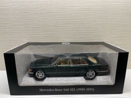 Modellauto 1:18 Tuning Mercedes-Benz 560 SEL dunkelgrün OVP