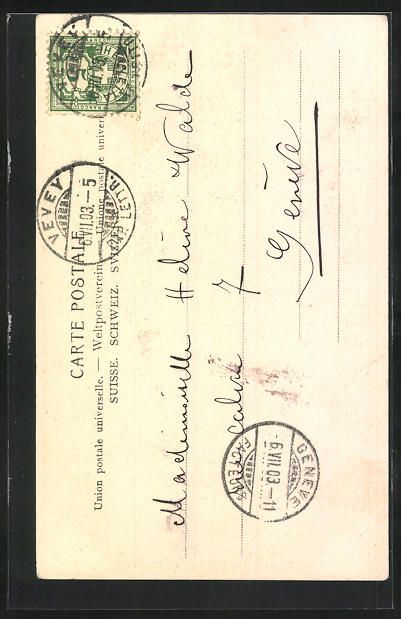 Cartoline postali: AK Lausanne, Denkmal von Major Davel – Usato da Berlin venduto da bartko-reher 1