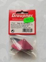 Graupner Ruderhorn Alu, kugelgelagert, rot ( 1 Paar )
