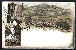 Litho Meyringen, Aareschlucht und Reiche