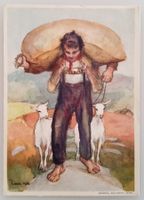 Bundesfeierpostkarte Nr.54h - 1931 - Senn mit Ziegen
