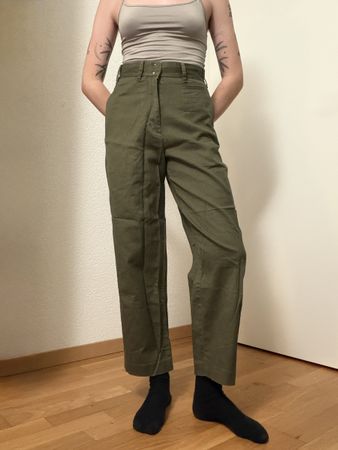 Pantalon kaki UNIQLO x INES DE LA FRESSANGE 