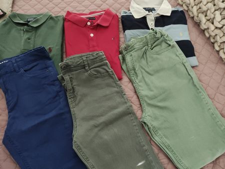 Lot de 3 polos et 3 pantalons pour garçon taille 12 ans