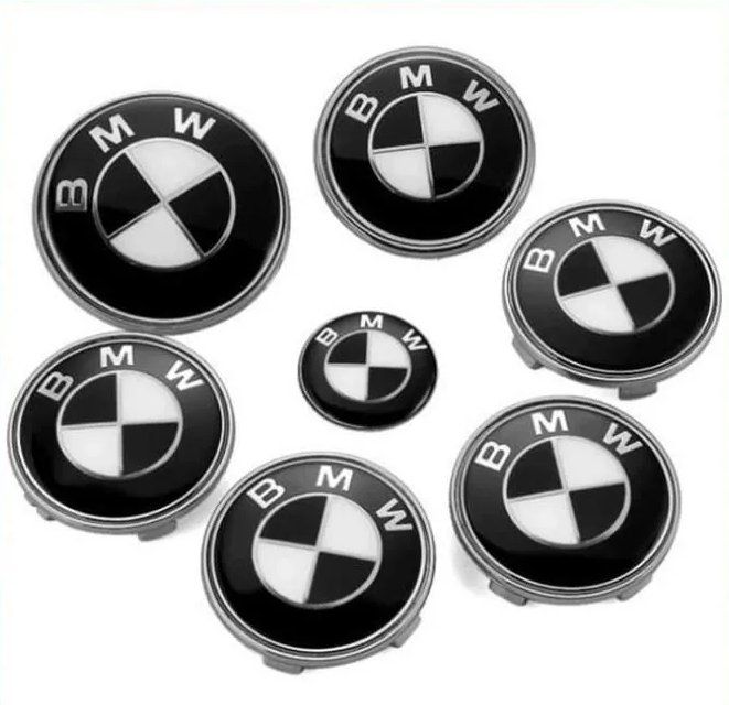 BMW Tutti pezzi di ricambio auto: BMW Emblem Set in schwarz weiss – Nuovo e nell'imballaggio originale da Lupfig venduto da World-of-Car-shop