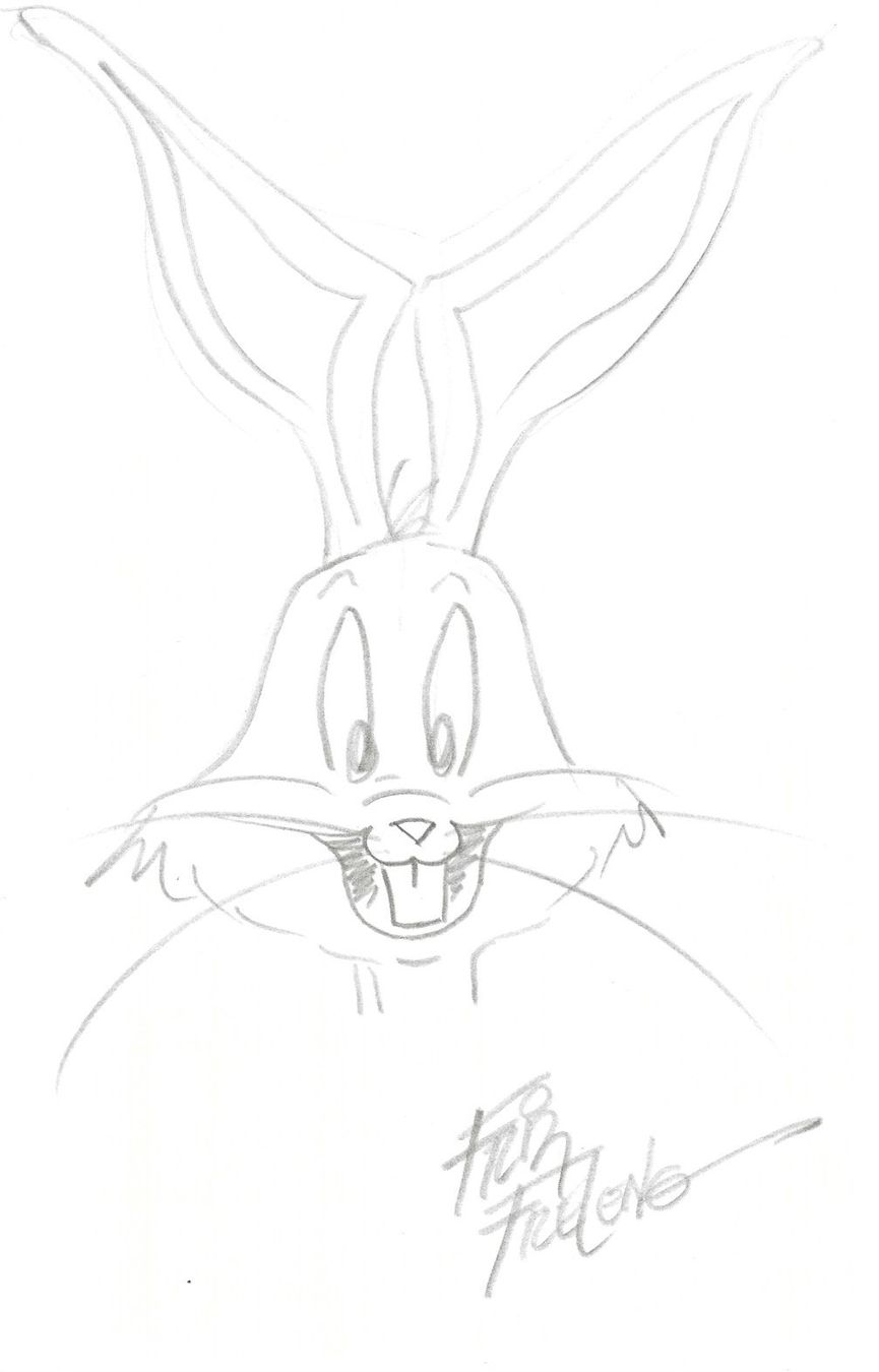 Autografi: FRIZ FRELENG original Sketch "Bugs Bunny" – Usato da Guntershausen venduto da sign4me