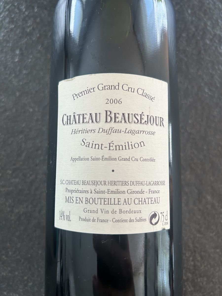 Wein: Château Beauséjour Saint-Émilion - 2006 – Neu (gemäss Beschreibung) aus Wettswil von ene_8wkc 1