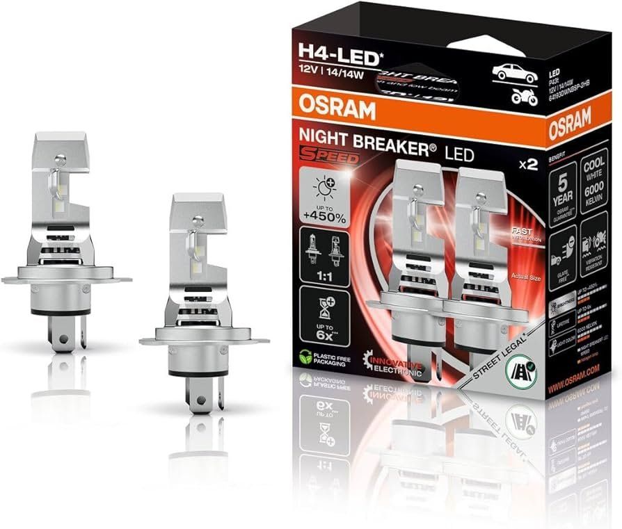 Osram Accessori per altri veicoli: Osram Night Breaker Speed LED H4 – Usato da Heimisbach venduto da kattus