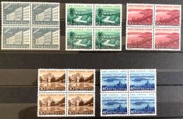 1955 Pro Patria / Seen und Wasserläufe Viererblock Satz **