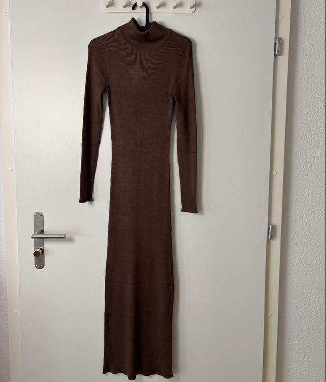 Robe Sarah Pacini Taille 38 - Couleur Beige/Marron - Fente Côté - Manches Courtes - Occasion Très Bon État