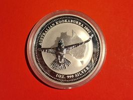 Kookaburra 2002 1 Unze Oz Silber 999 Auflage nur 91k