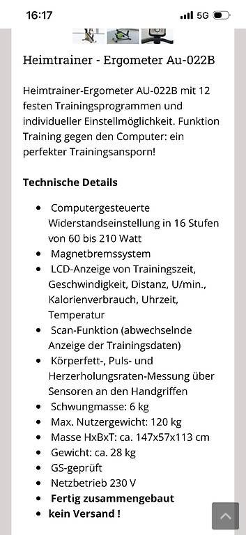 Hometrainer: Hometrainer – Usato da Menziken venduto da Curanus 4
