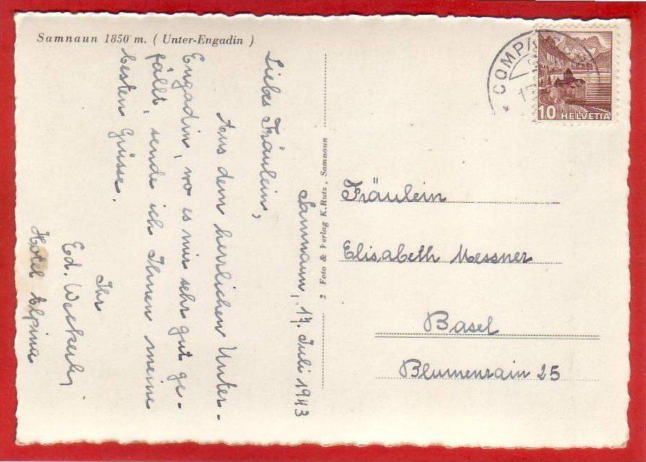 Cartoline postali: SAMNAUN, GROSSFORMAT – Usato da Grüningen venduto da Kartenlaube 1