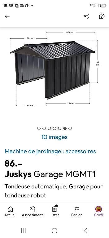 Tagliaerba: Garage pour tondeuse automatique – Usato da Arzier-Le Muids venduto da radov 1