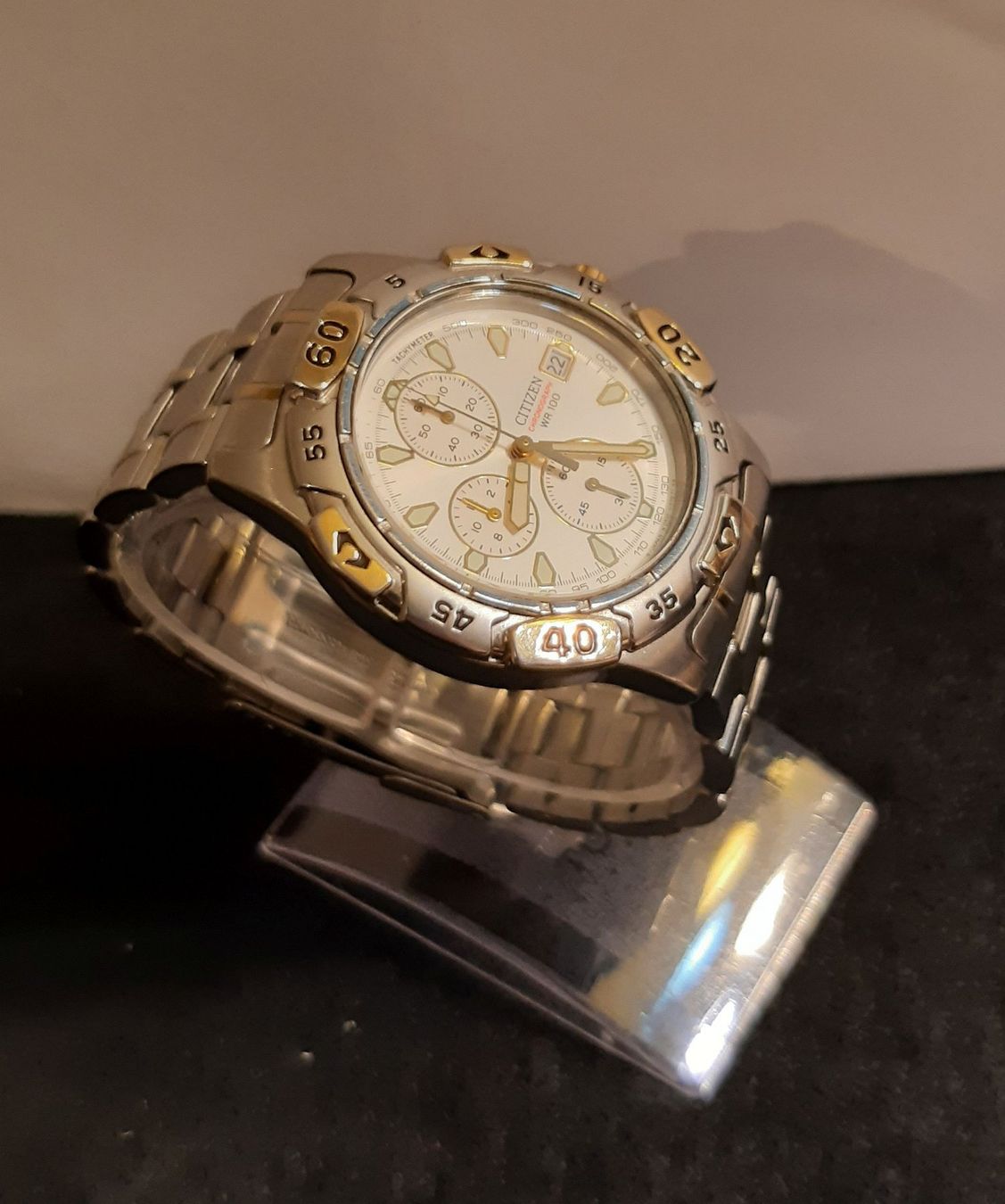 Citizen Orologi: Citizen Chronograph Herren Uhr Bicolor – Usato da St. Margarethen TG venduto da ursk10 4