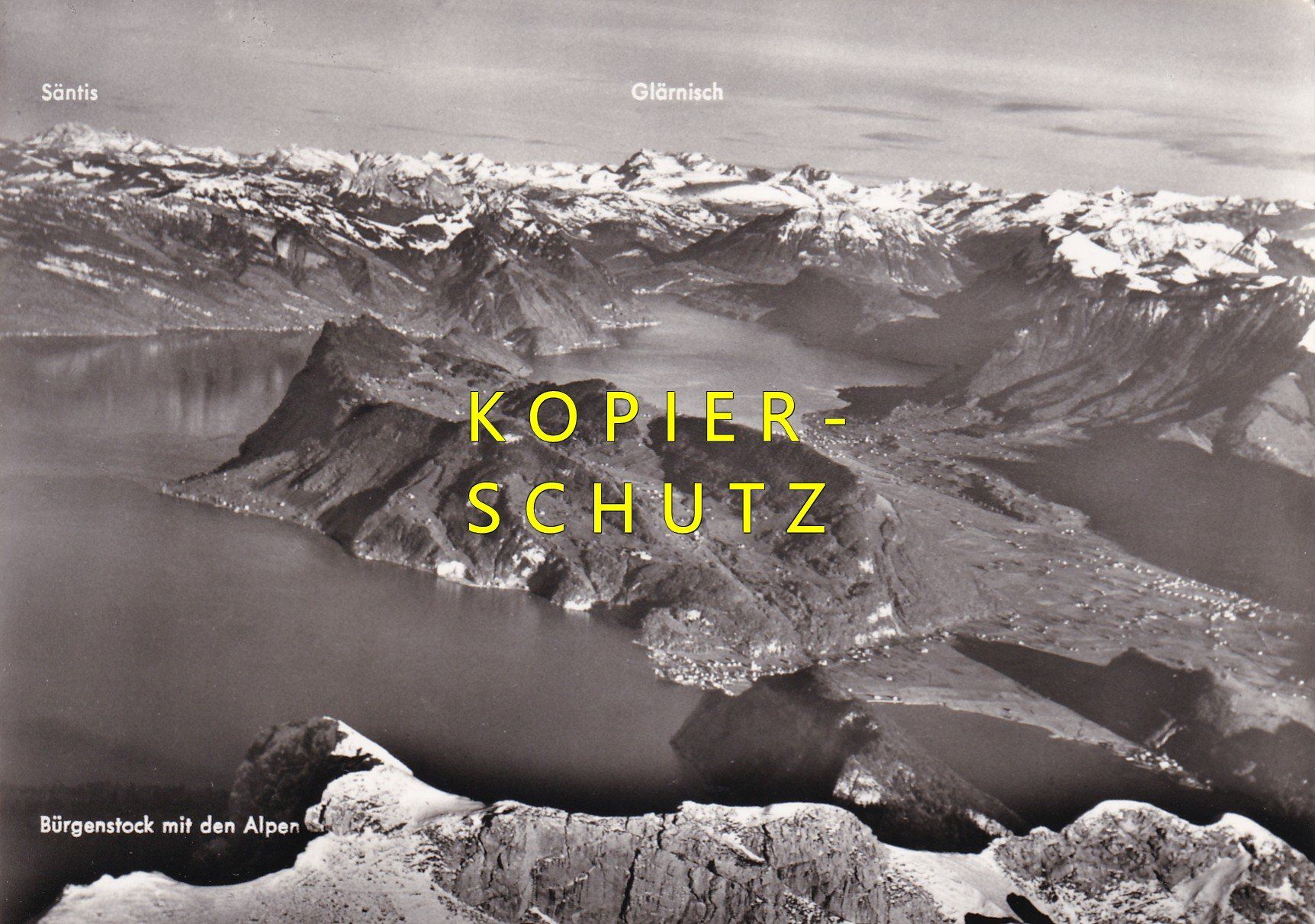 Cartoline postali: Bürgenstock mit den Alpen /bo – Usato da Hombrechtikon venduto da Rudolf07