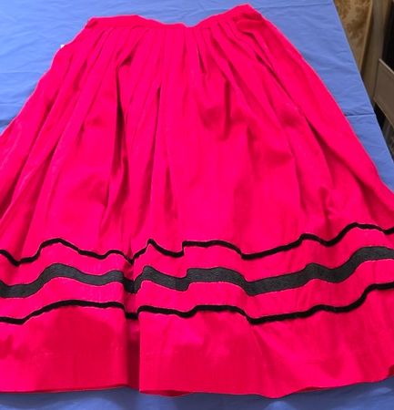 Original ISOLA Trachtenrock / Seidenrock – Gr. 38 – Pink/Rot