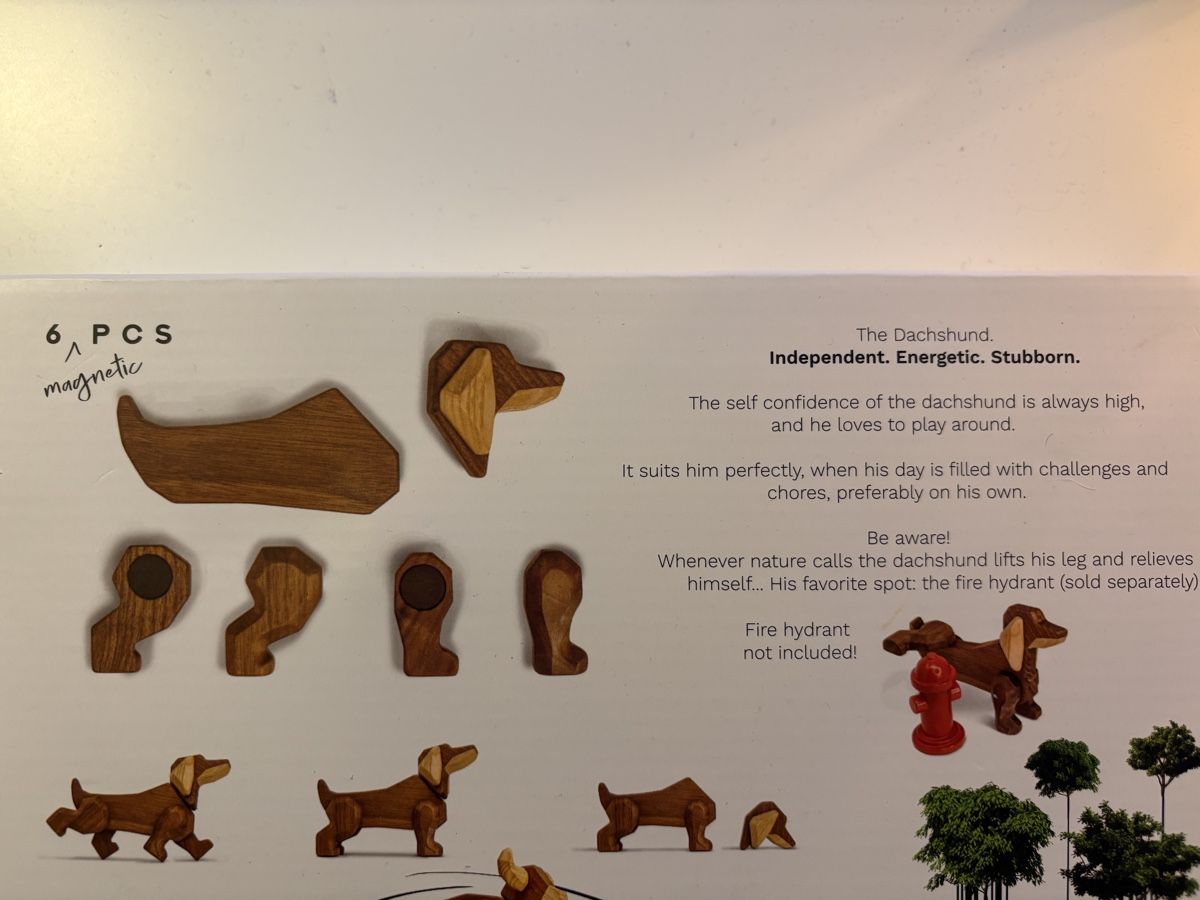 Statuette: Dackel Holzfigur Magnetisch - NEU - Originalpreis 75,- – Nuovo e nell'imballaggio originale da Meilen venduto da mdiver83 2
