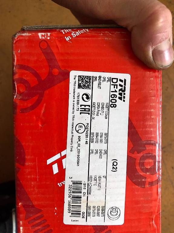 Tutti pezzi di ricambio auto: Brake disc TRW DF1608 – Usato da Fenil-sur-Corsier venduto da HEMIsphere_Garage 1
