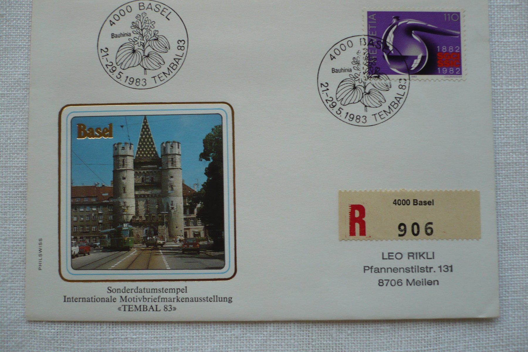 Alle Briefmarken: 1983 TEMBAL 83, Basel – Gebraucht aus Zürich von saltandpepper008