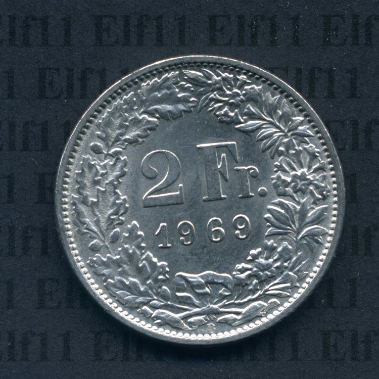 CHF___2.00 1969 stgl * nigelnagelneu! 2 Franken (Neu (gemäss ...