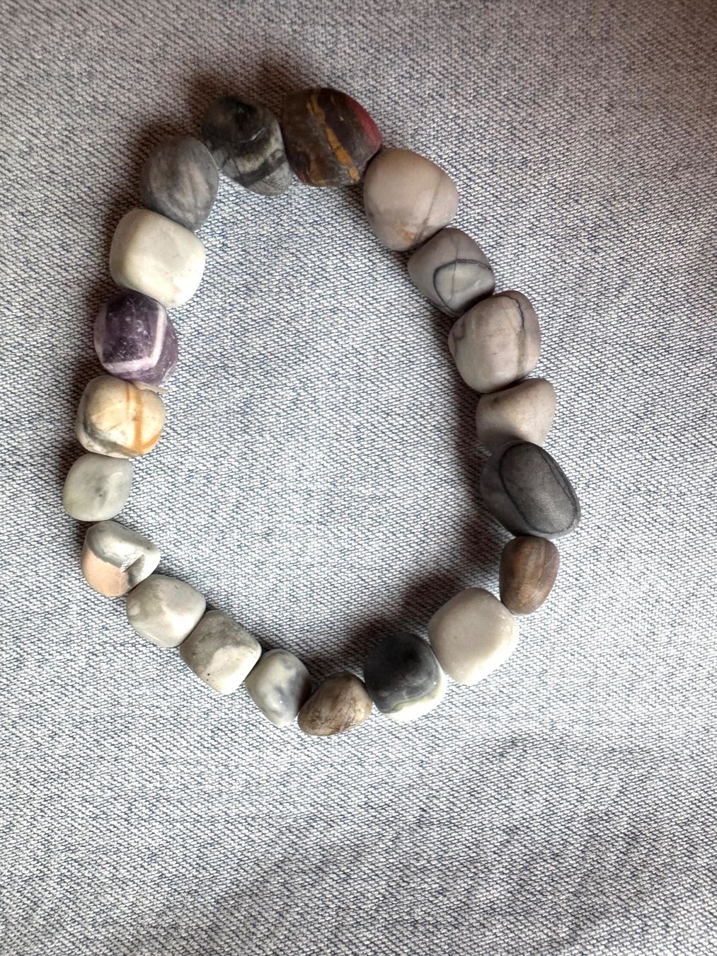 Bracelets: TOP Armband.   Kieselstein oder Jaspis – Neuf avec emballage d'origine à Leuggern par gemshow 3