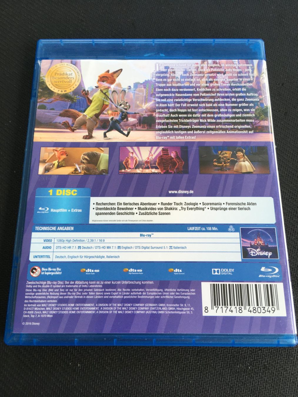 Tutti i DVDs: Zoomania [Blu-ray] – Usato da St.Gallen venduto da MedienJoe 1