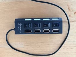 Hub USB 2.0 à 4 ports avec interrupteurs individuels