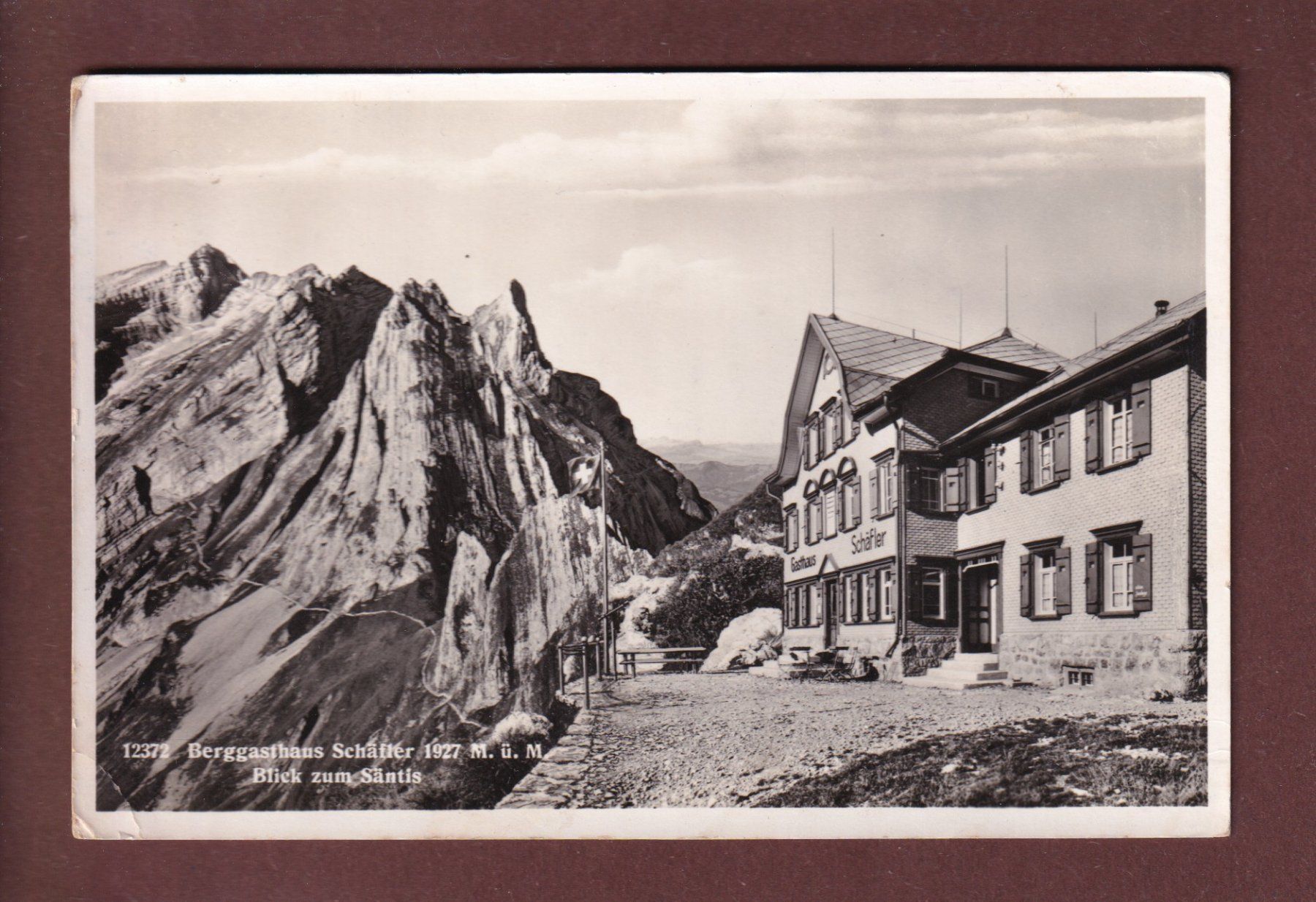 Cartoline postali: Berggasthaus SCHÄFLER - Säntis - 1941 – Usato da Pully venduto da nicecards