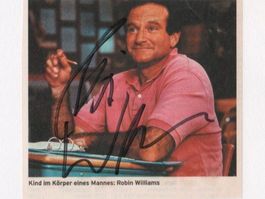 Autogrammfoto von Schauspieler Robin Williams USA, †