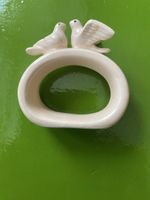 Serviettenring Keramik Tauben beige guter Zustand