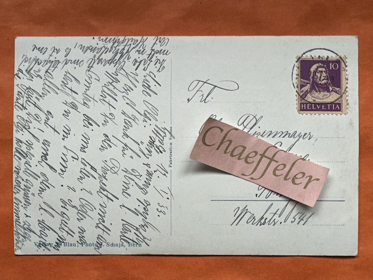 Cartoline postali: 1933 Pension Sternen, Faulensee – Usato da Zürich venduto da Chaeffeler 1