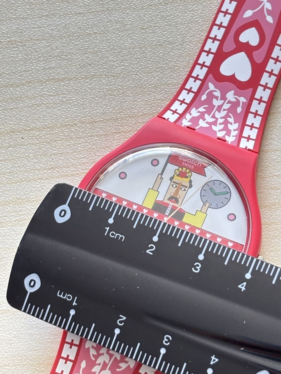 Swatch Orologi: Swatch Uhr Rot mit Motiv  – Usato da Grenchen venduto da chththl 2