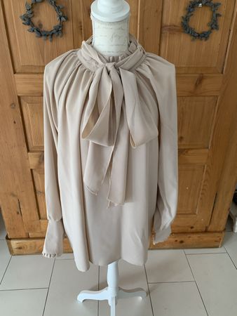 Schlupfbluse zum Binden Gr. 5XL/54 Neu