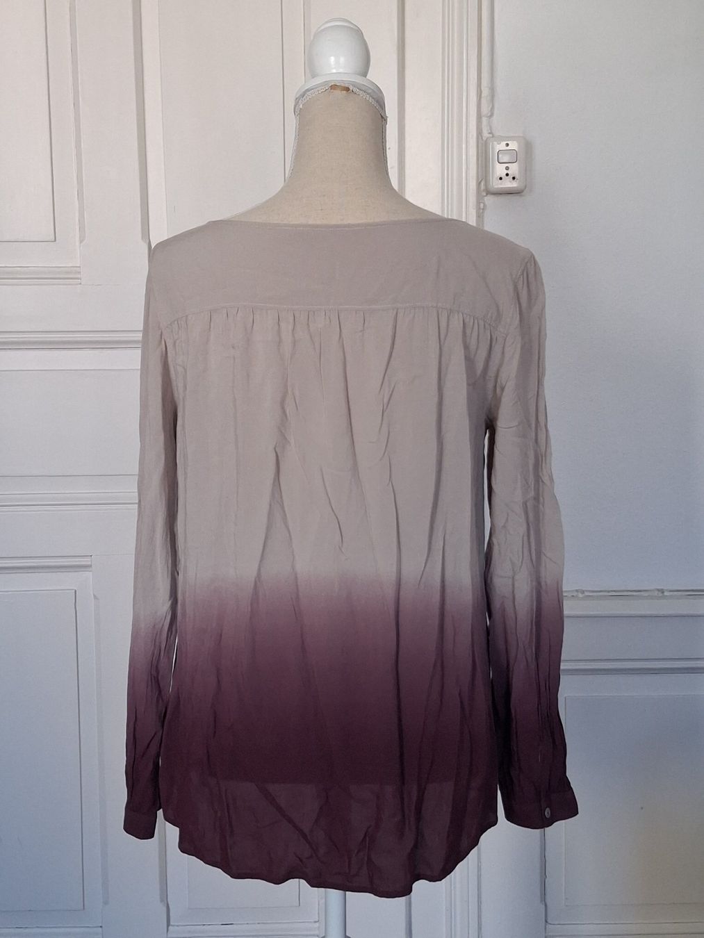 Tom Tailor Camicette: Leichte Bluse Langarm Tom Tailor Farbverlauf Gr. S – Usato da Ried-Brig venduto da Zzyzx 3