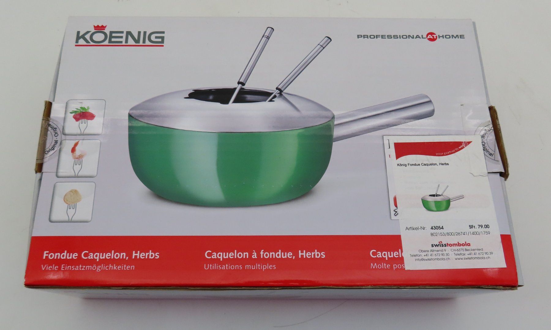 Appareils de cuisine: König Fondue Caquelon, Herbs – D'occasion à Reinach BL par WBZ-Flohmarkt