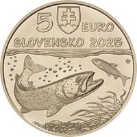 Slovakia -  5 Euros (Danube salmon) 2025 UNC
