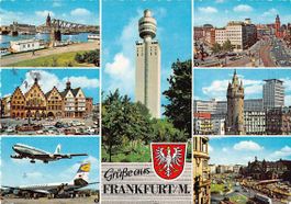 Schöne Ansichtkarte Aviatik FLUGHAFEN FRANKFURT 1967
