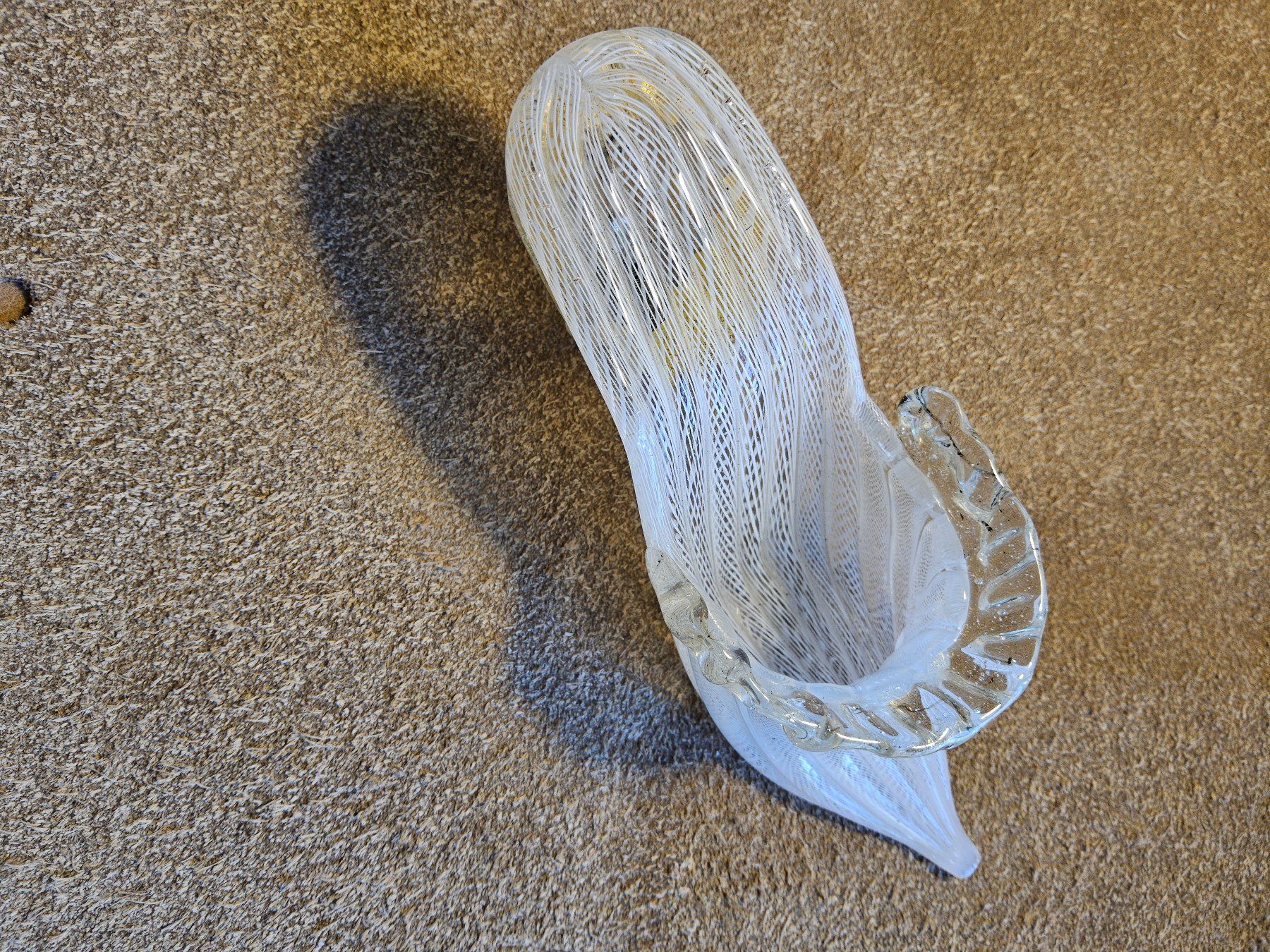 Murano Bicchieri: Murano Glas Schuh Latticino Aventurin – Usato da Zürich venduto da SciTec 9