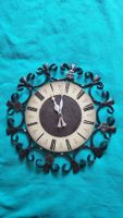 Handgefertigte Wanduhr aus Schmiedeeisen – Ø ca. 35 cm – Lan