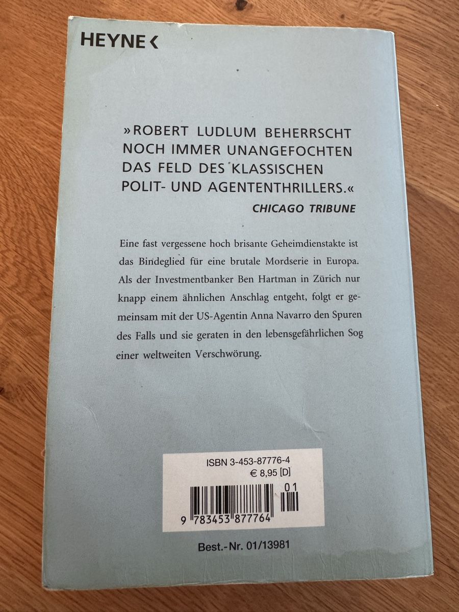 Libri: Buch Robert Ludlum - Das Sigma Protokoll – Usato da Winkel venduto da Schorley 1