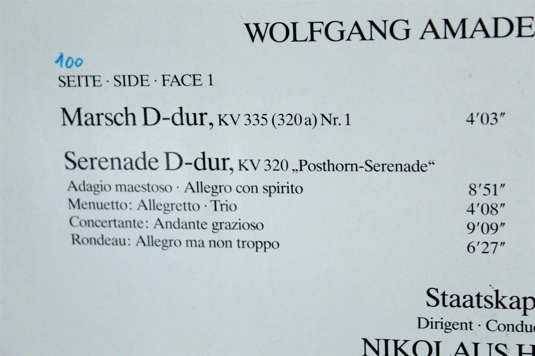 CD: MOZART: Posthorn - Serenade / Märsche – Usato da Bern venduto da kultiges 4