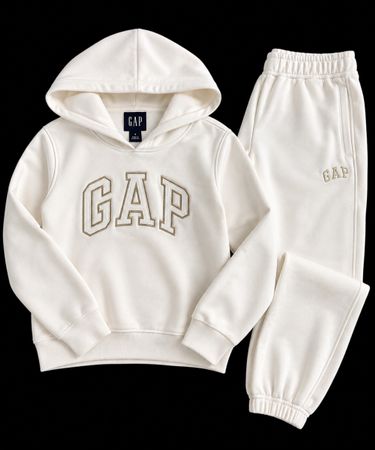 GAP Trainingsanzug weiss Kapuzenpullover Hose Grösse S