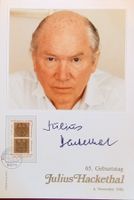 Julius Hackethal 1921-1997 Autogramm Sammelkarte 18x26cm